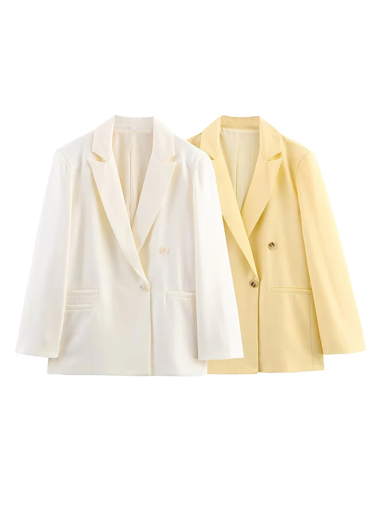 

Осенние новые поступления в европейском и американском стиле, женская модная свободная куртка с длинными рукавами и простой текстурой