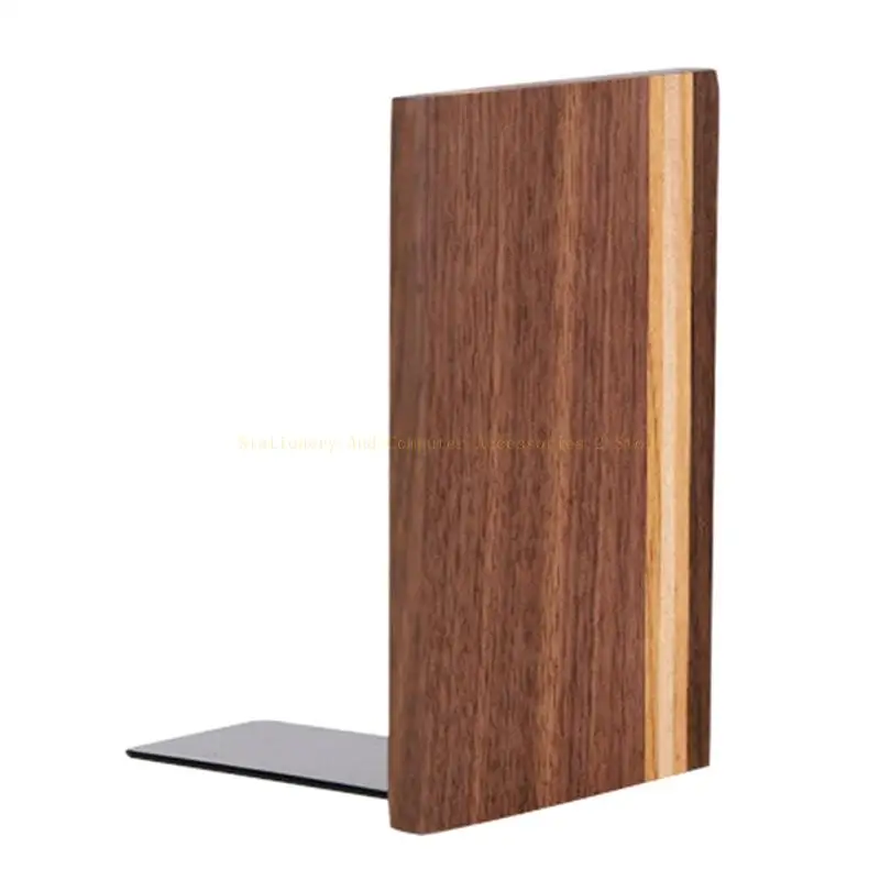 

Tabletop Bookend Wooden Art Bookend Magazines Holder Stand Anti-slip for Heavy Books Home Office Room Desk Decorations