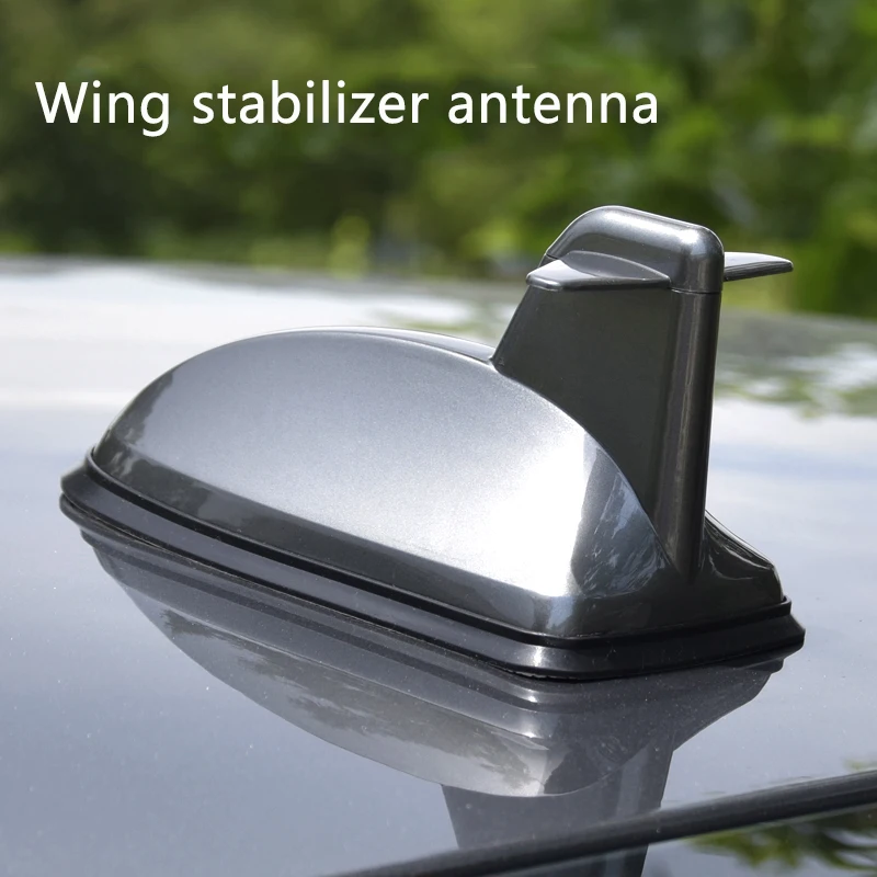 Aerodynamic Dual Wing Plane Shape Shark Fin Car Antenna Gloss Paint Body Styling Mod Smooth Roof Trim Accessory