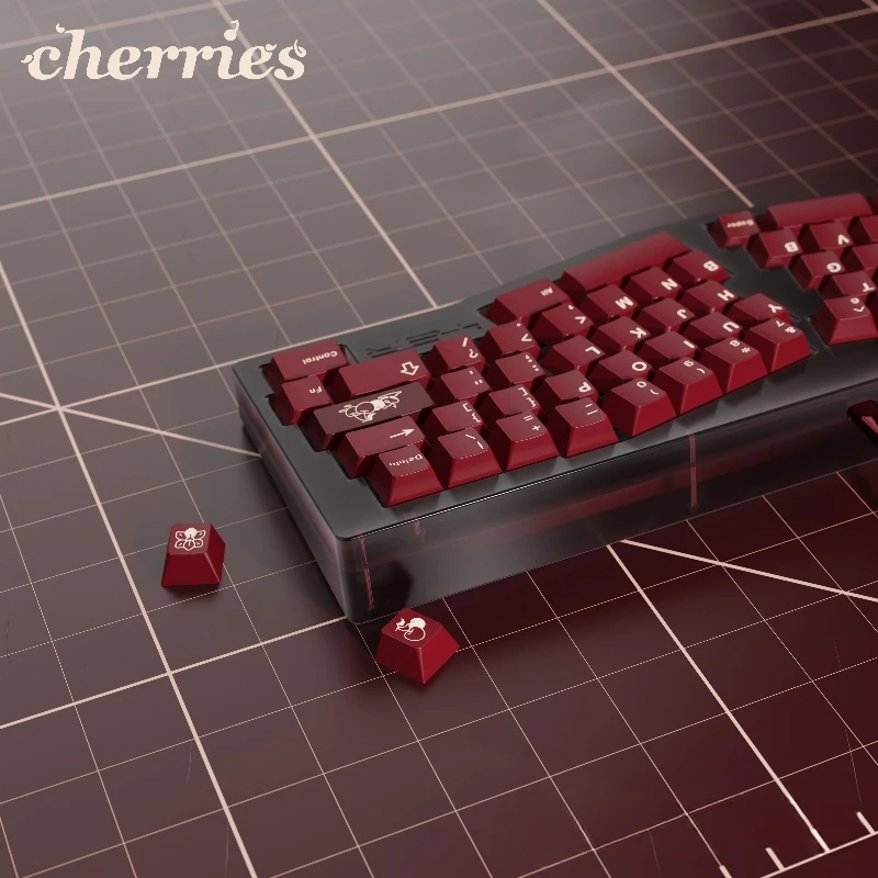 Key Kobo-Cherries Red Keycaps Custom  ABS Cherry Profile Key Cap Magnetic Axis Original Design Point Keycap for Game Office