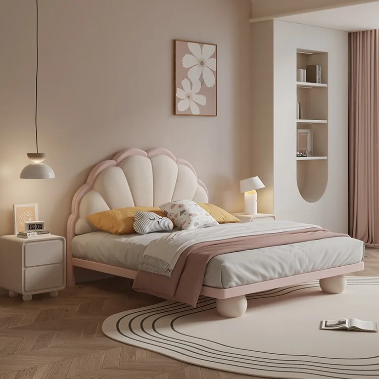#For Bedroom Set Kids Bed Deluxe Modern Pink Upholstered Bed Cute Single Bed Kids Home Furniture