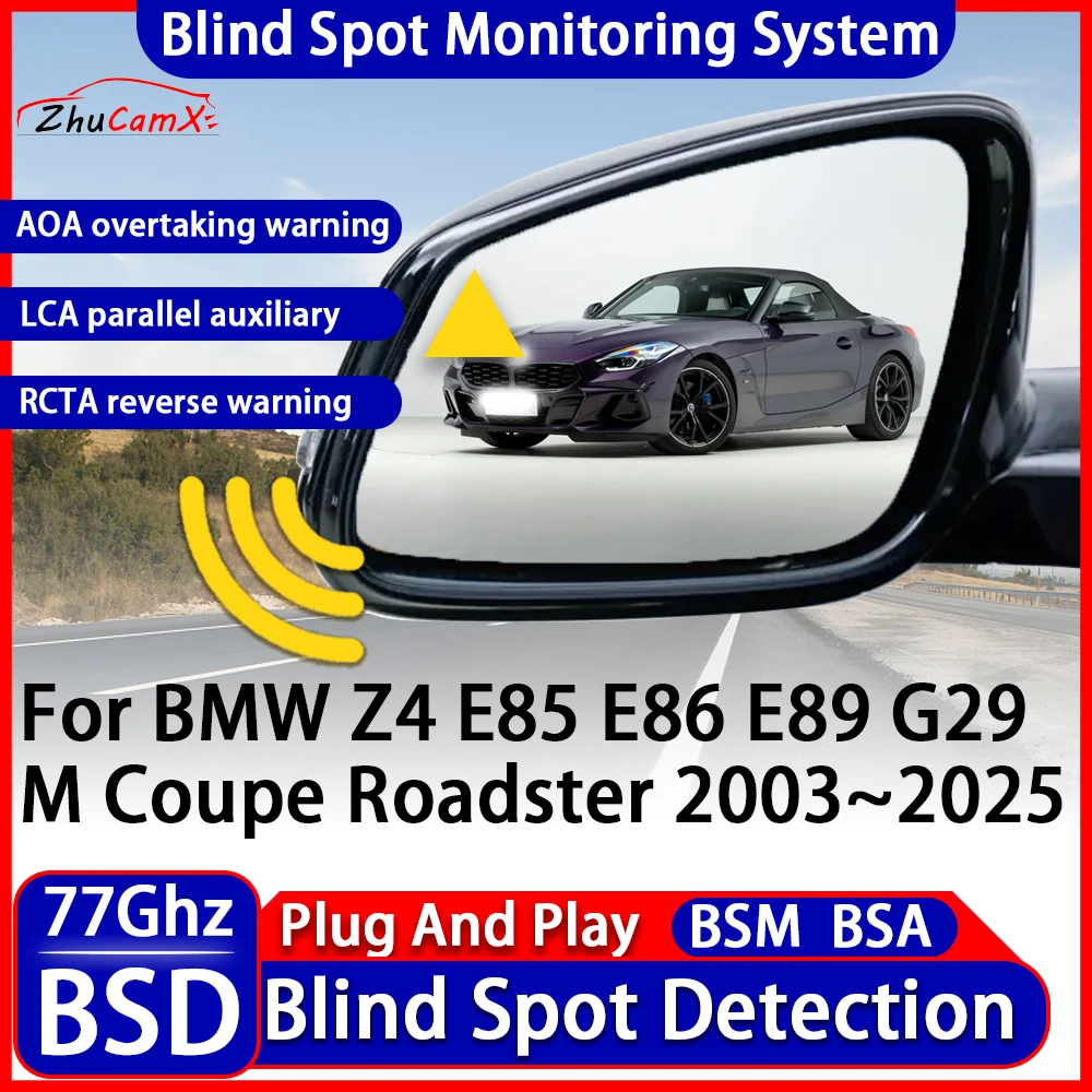 

BSD Blind Spot Detection Monitoring Warning System Change Lane Assistance For BMW Z4 E85 E86 E89 G29 M Coupe Roadster 2003~2025