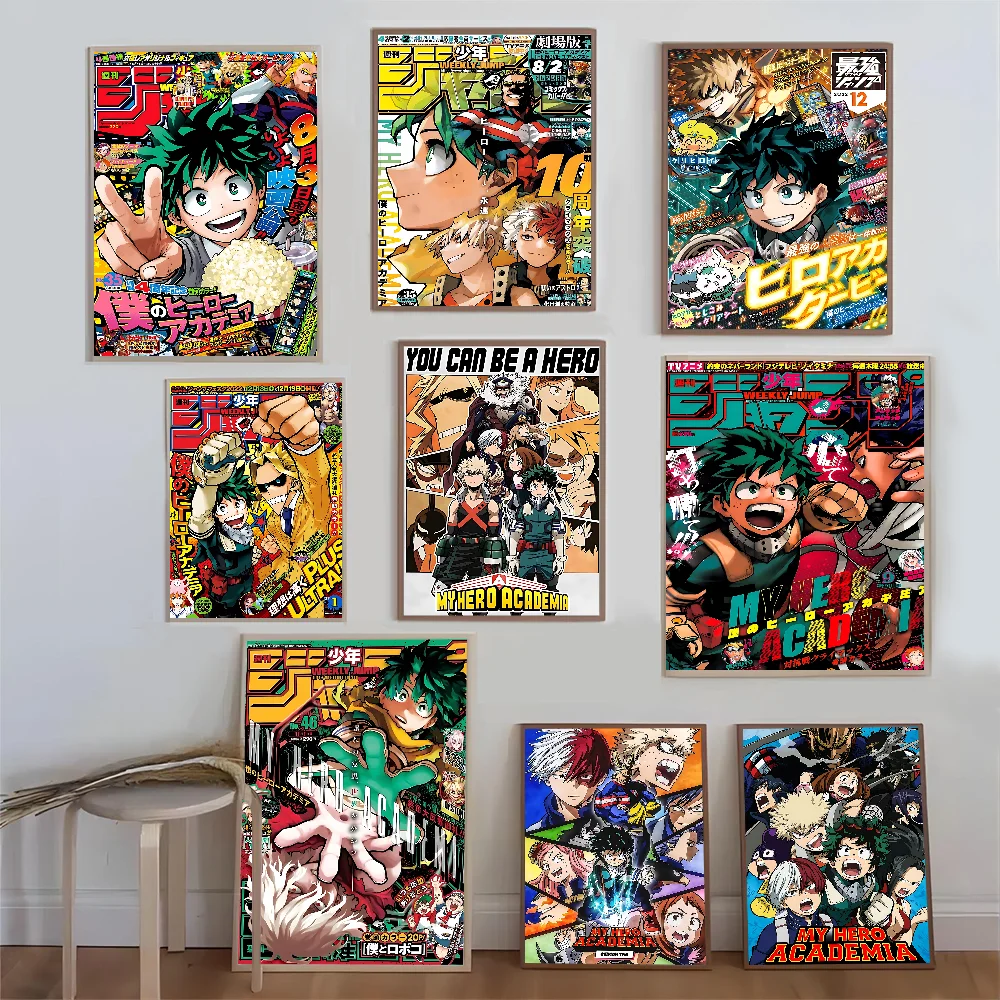 

My Hero Academia Whitepaper Poster Waterproof Paper Sticker Coffee House Bar Aesthetic Art Wall Painting