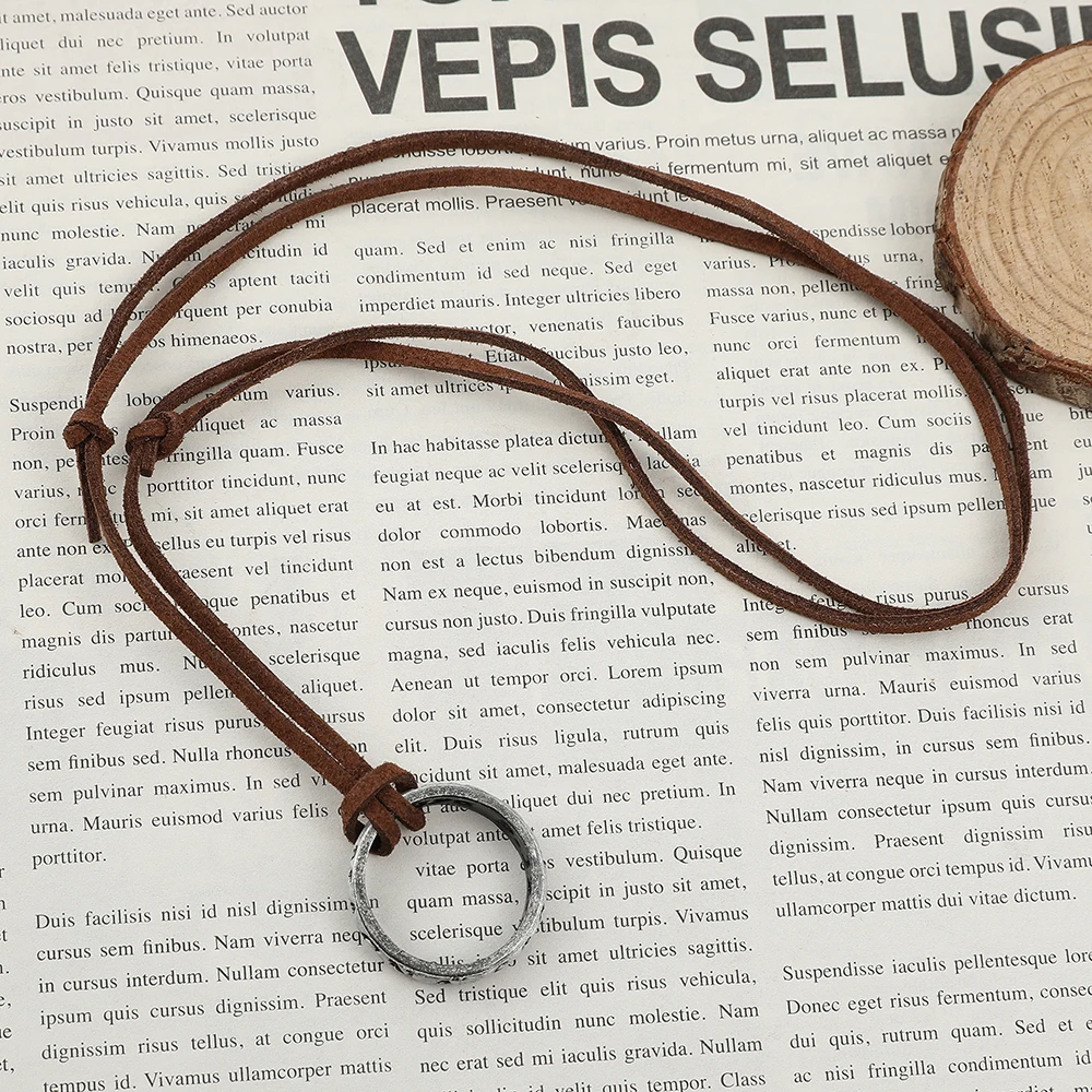 Game Anime Leder-Kettenring-Halskette mit Nathan Drake Charakter-Anhänger – Vintage-Design für Cosplay und Schmuckzubehör – Detail 1