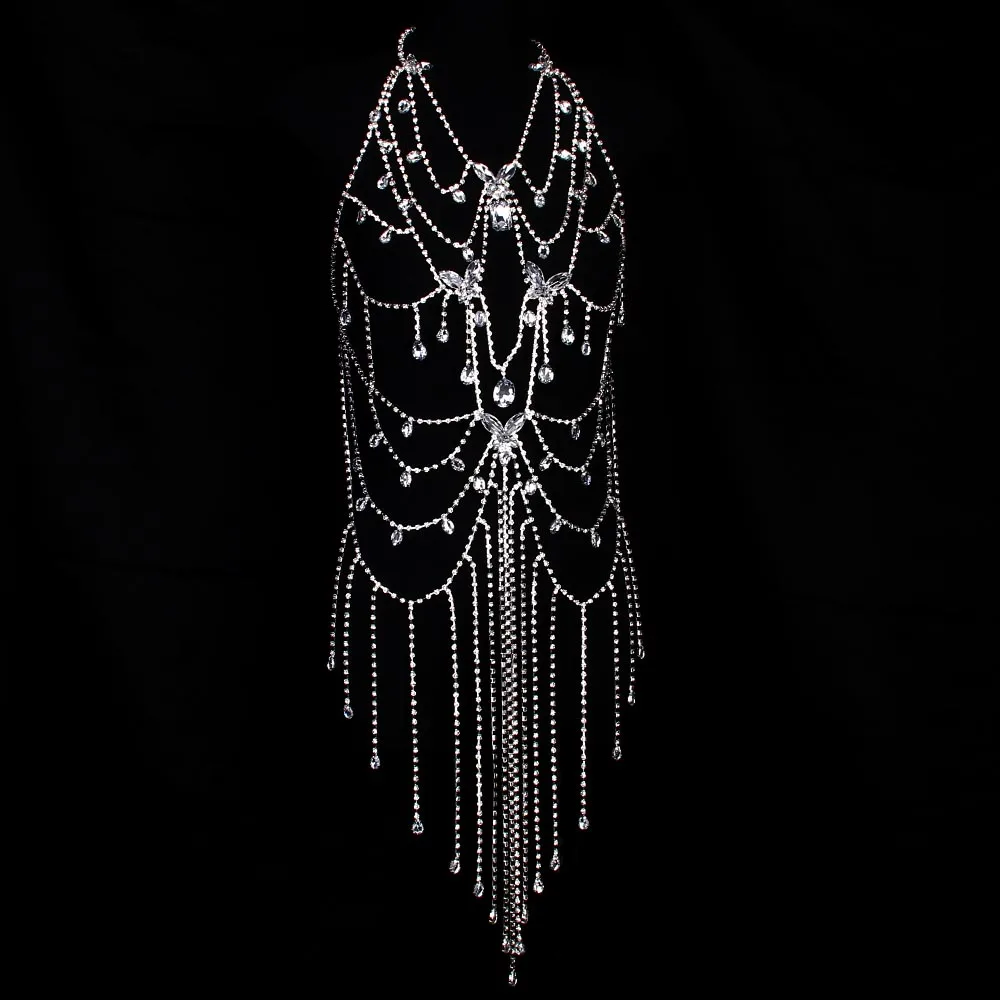 Fringed Butterfly Skirt Top Women Bra Jewelry Dress Rhinestone New Summer Pendant Bathing Sexy Bodysuit Panties Swim Bikini 2024