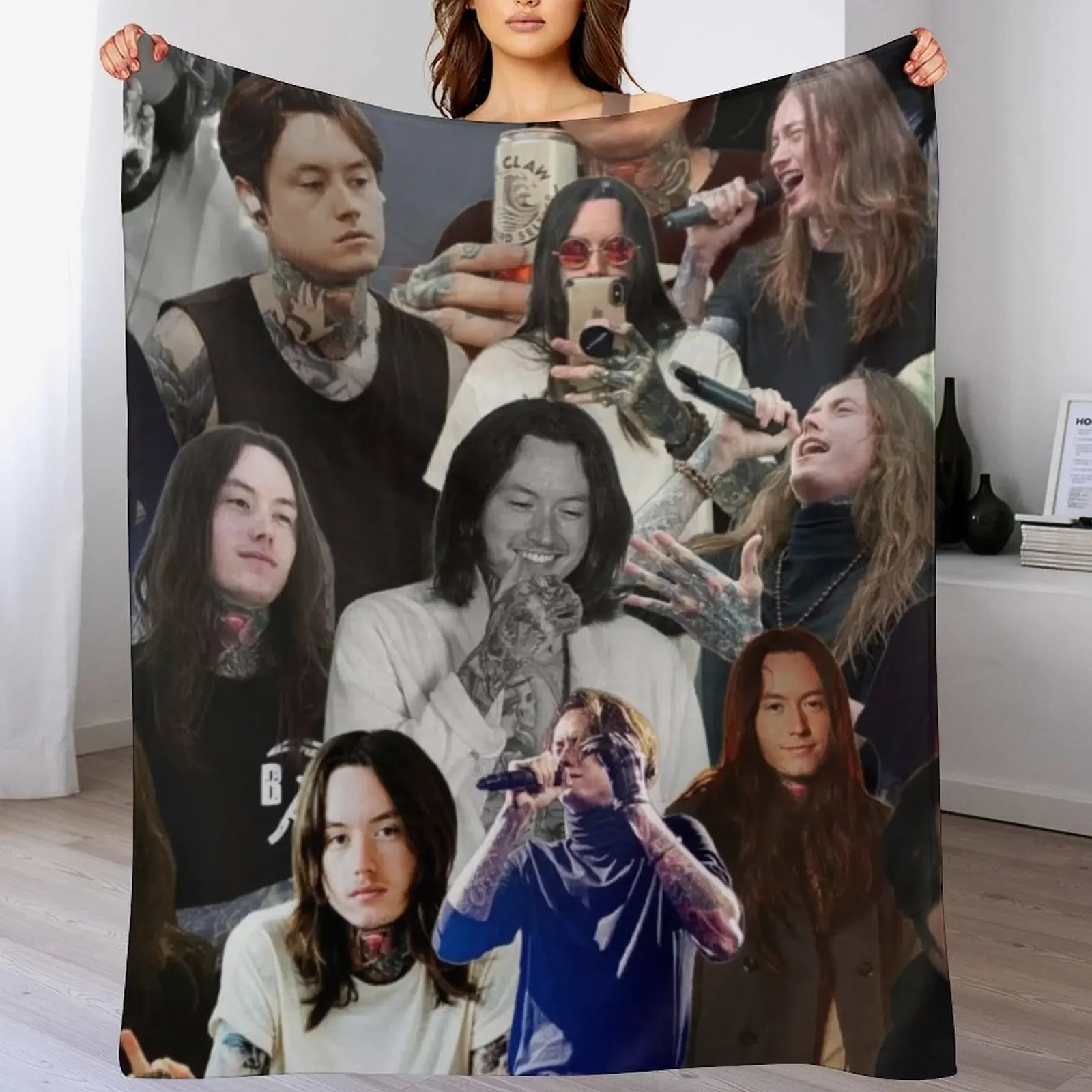 

New noah sebastian photo collage Throw Blanket Summer Thins Designers cosplay anime Blankets