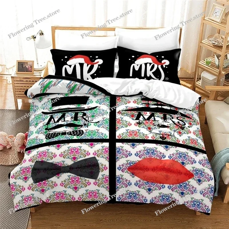 

Mr Mis Right Couple Series 3d Bedding Set Bed Linen Bedclothes Duvet Cover Pillowcase Twin Full Queen King Size Bedroom Decor