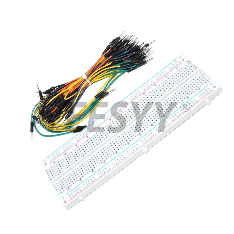 400 830 Points MB-102 Breadboard 400 830 Points Solderless PCB Bread Board Jumper Wire Cable Prototype Board DIY for Arduino Kit