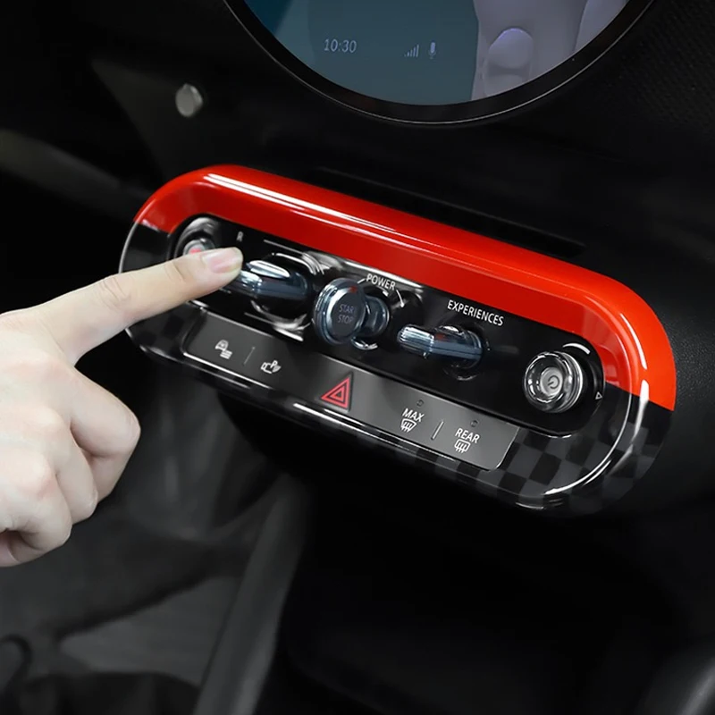 سيارة التحكم المركزي زر الإطار ملصق ل ميني كونتري مان J01 J05 U25 F65 F66 F67 كوبر S E SE EV 2024-2025 اكسسوارات السيارات