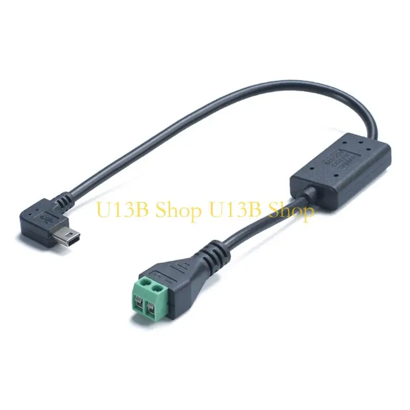 U13B 2Pin To Mini 5Pin DC5V-25V to 5V Step Down Cable Converts 5V-25V Input To Stable 5V Output For Mobile Devices Phone
