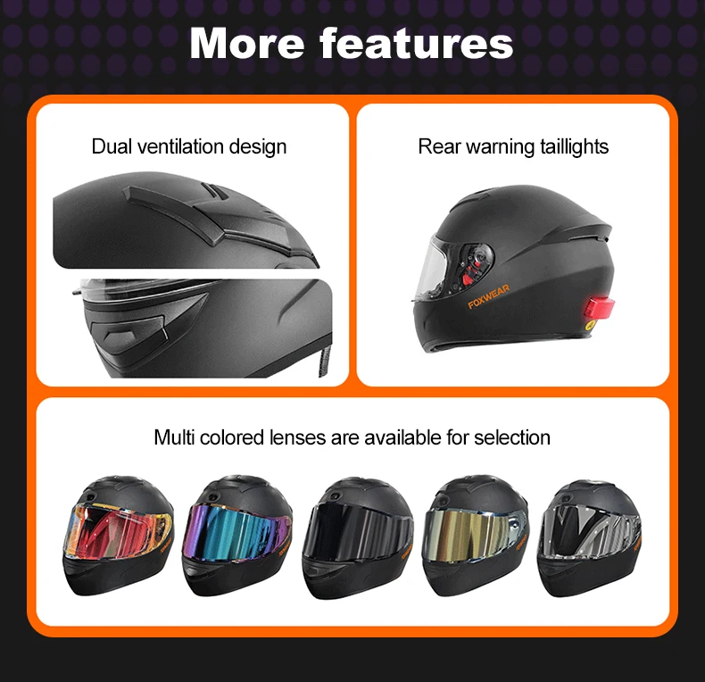 Мотоциклетный шлем AI Smart Full-Face со встроенной камерой, Bluetooth и технологией защиты от запотевания