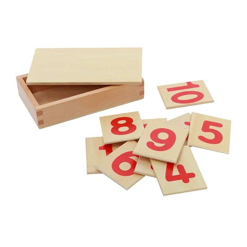 Montessori Numbers Puzzle With Wood Box 1-10 Learning Resources for Kids Early Childhood Education Toy Game Mathematic Materials