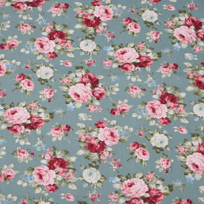 Rose Flower 100% Cotton Fabric Diy Patchwork Quilting Handmade Baby Cloth Dress Bedding Blanket Sheets Tilda Tissus Tecidos