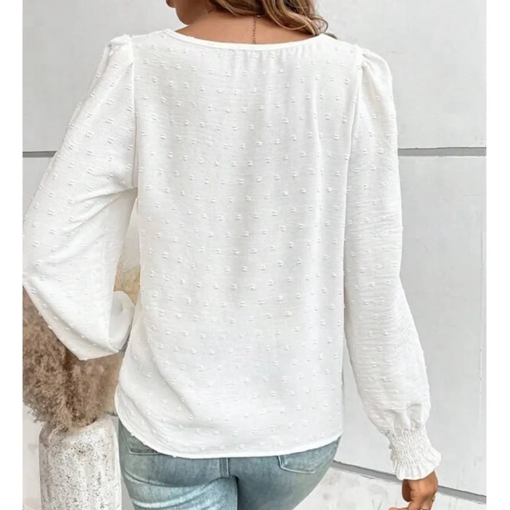 New Women\'s Round Neck Lace Patchwork Casual Solid Color Shirt 2024 Office Lady Orange Long-Sleeved Pullover Blouse Femme Blusas