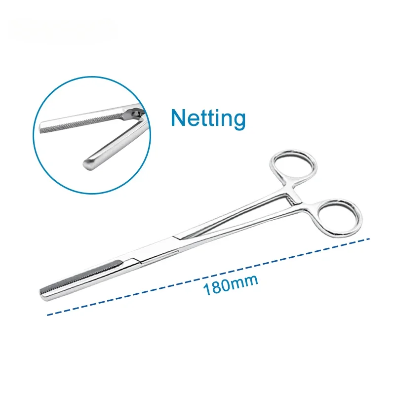 Medicals Pliers Bloods Vessels Clampings Forceps Nettings Flat Mouths 18cm Stainless Steels Medicals Surgicals Instruments