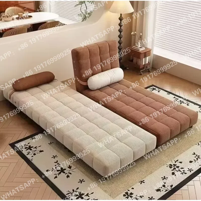 Modern Metal Frame Fabric Convertible Reclining Foldable Extendable Storage Washable Removable Cover 1-Seater Cushion Back