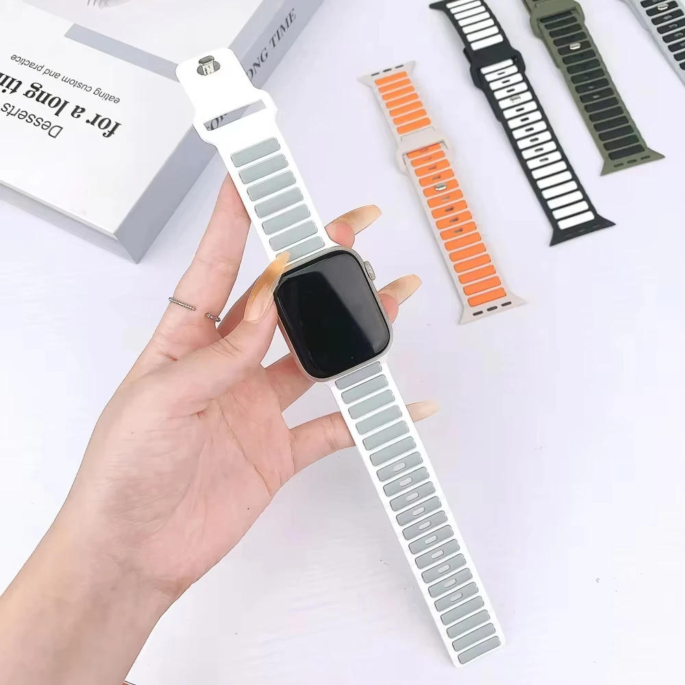 Silicone Strap for Apple watch 10 band 46mm 45mm 44mm 49mm 42mm 40mm 38 correa bracelet iwatch Series 9 8 7 6 5 SE good 2026 image 6