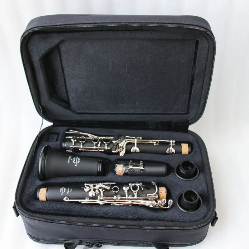 B-flat Clarinet 17 Keys French System Woodwind Instrument With Accessories For Student Learners School Band Practice