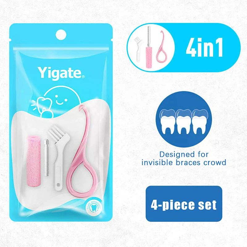 

4 шт., набор для извлечения зубных брекетів, ортодонтический выравниватель, жевательные инструменты для удаления зубов, набор инструментов для удаления зубов, силиконовый лоток, сиденья, брекеты, крючки, инструменты