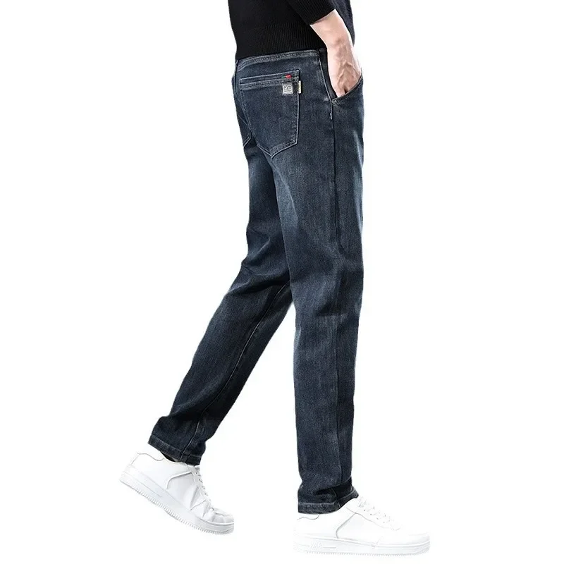 

Весна и осень Новые джинсовые брюки Мужская мода Повседневные брюки Модные прямые брюки Slim Fit Все для взрослых Джентльмен Fallow