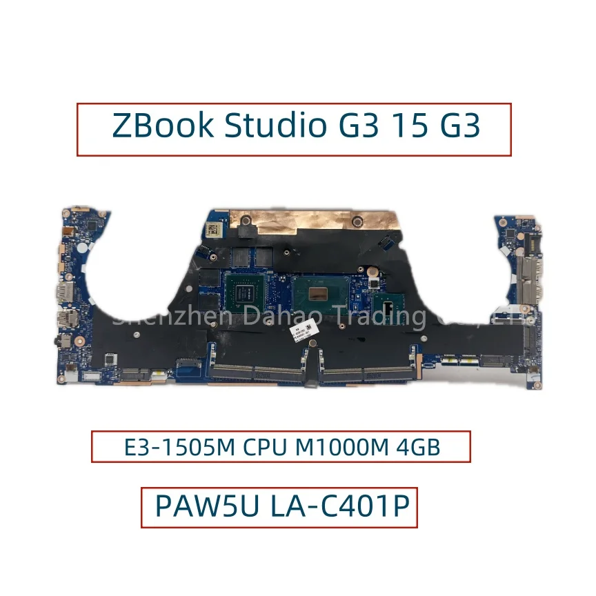 

Материнская плата для ноутбука HP ZBook Studio G3 15 G3 с процессором E3-1505M M1000M 4 Гб GPU PAW5U LA-C401P 840933-001 840933-601