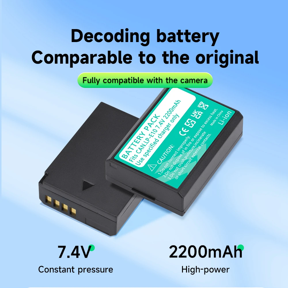 بالو LP-E10 LPE10 LP E10 بطارية الكاميرا مع علبة شاحن لكانون EOS المتمردين T6 T3 T5 4000D 3000D 2000D 1300D 1200D 1100D