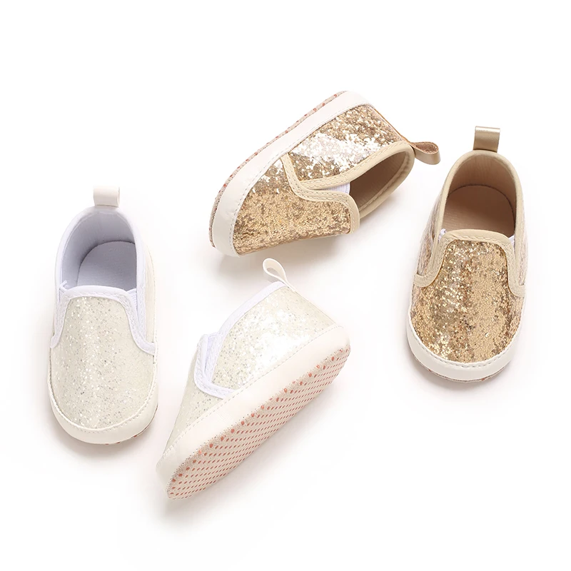 

Spring and Autumn Soft soled Anti slip Sneakers Breathable Baby Shoes Bean Shoes Sparkling Lazy Shoes Baby Shoes