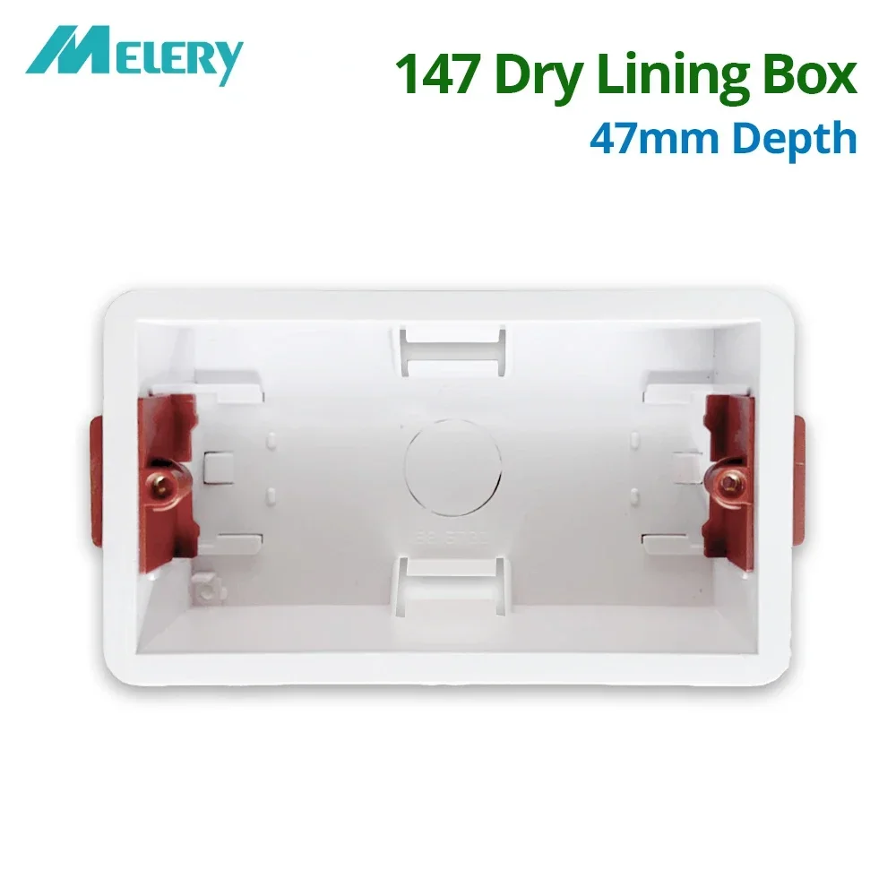 Melery 146 Dry Lining Box For Gypsum Board Drywall Plaster board 47mm Depth Wall Switch BOX  Socket Cassette  146*86mm