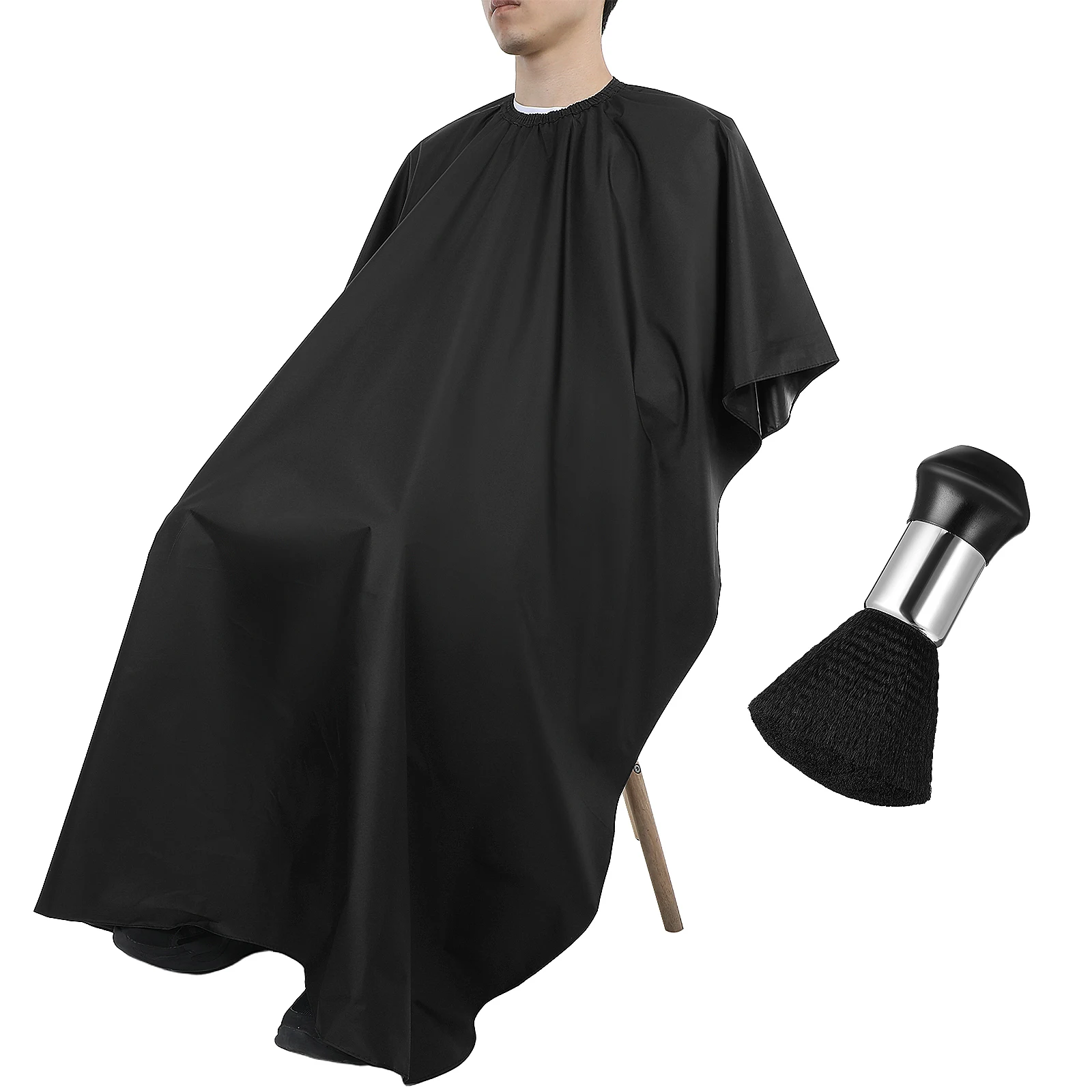 

Haircut Styling Cutting Hair Cape Cloth Adult Dresser Black Cape Accessory Duster Hairdresser Cloth Adult Haircutting Woman