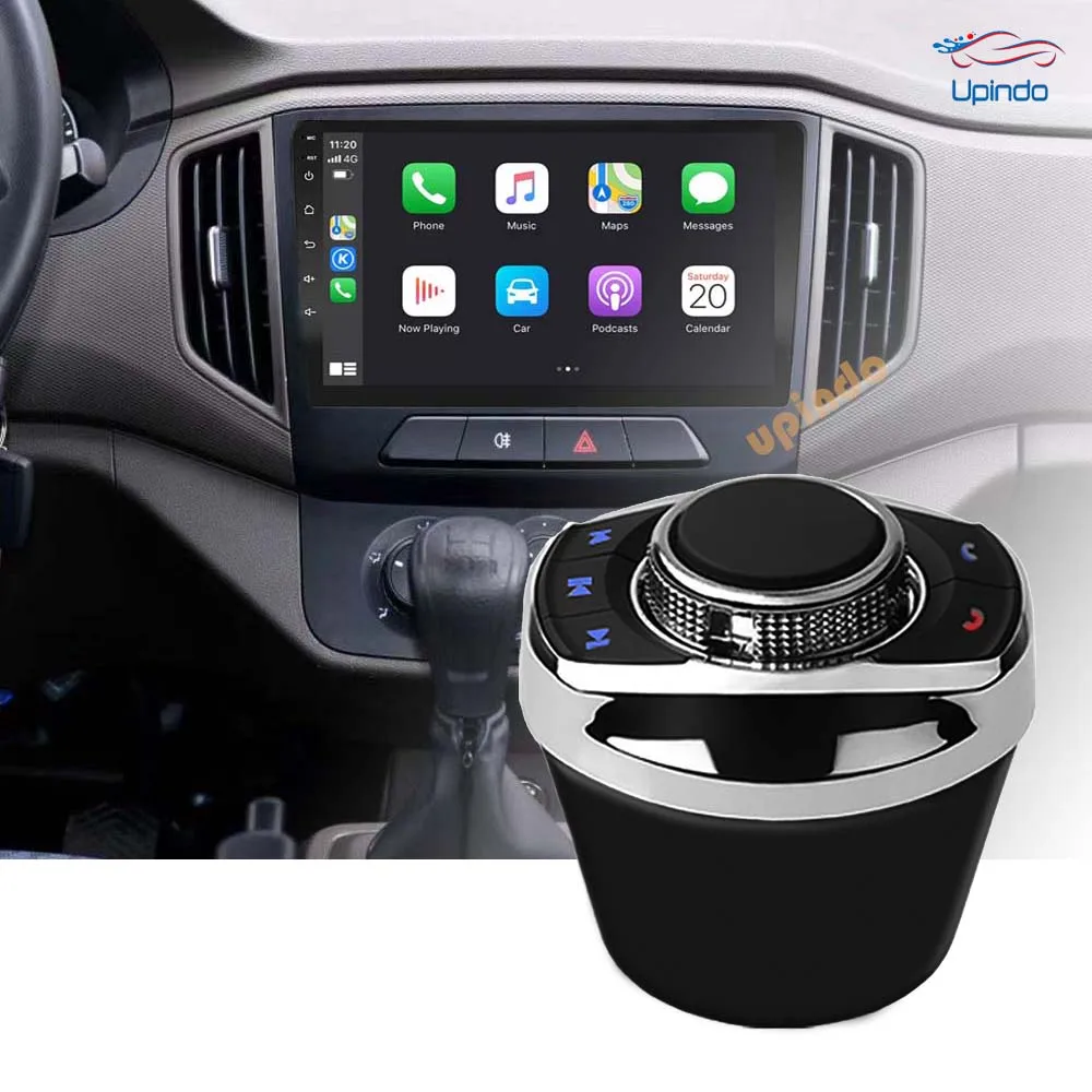 

Wireless Steering Wheel Cup Holder Control Button With LED Light 8 Key for Car Radio DVD Android Navigation Head Unit Player