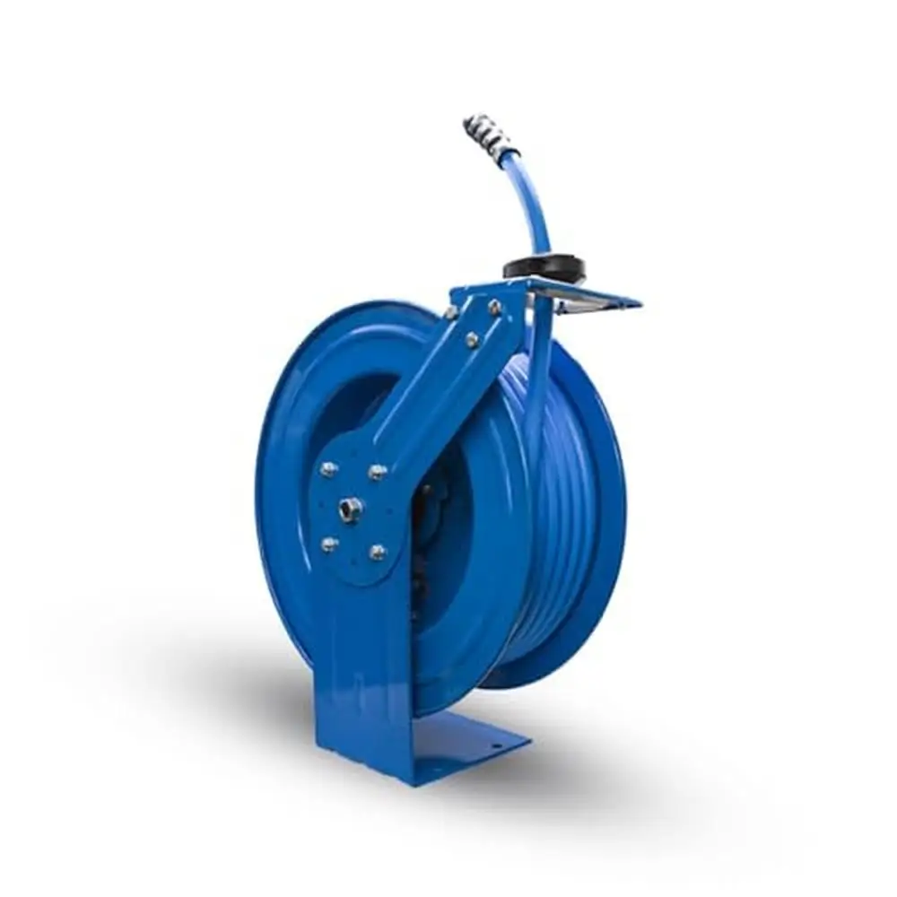 Retractable Water Hose Reel 50ft 500 PSI Brass Fittings Smooth Gearing System Swivel Mount EASE OF USE