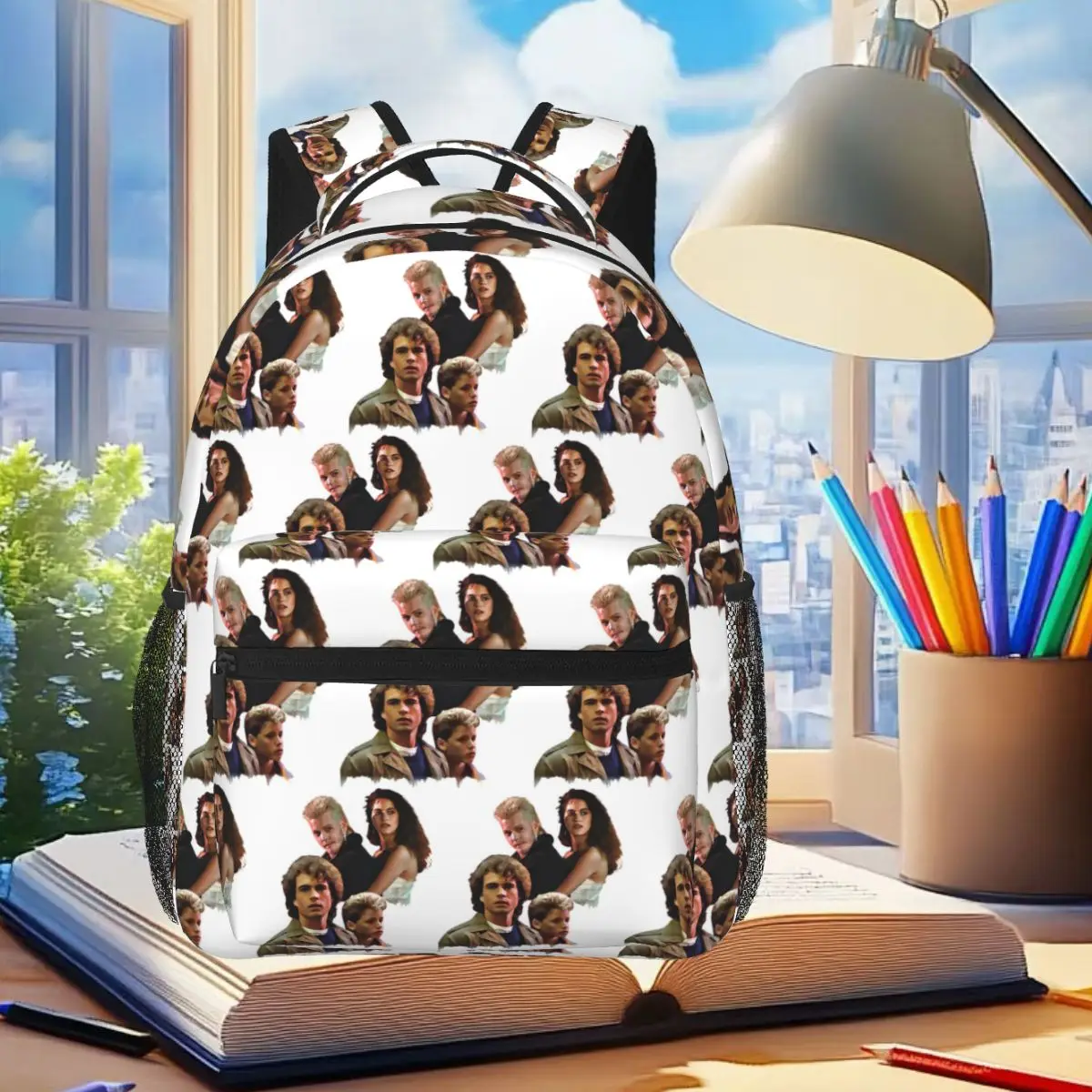 Vintage The Lost Boys Vampire Horror Movie Backpack Student Boys Girls BookBag School Bag Laptop Shoulder Bags for Men Women