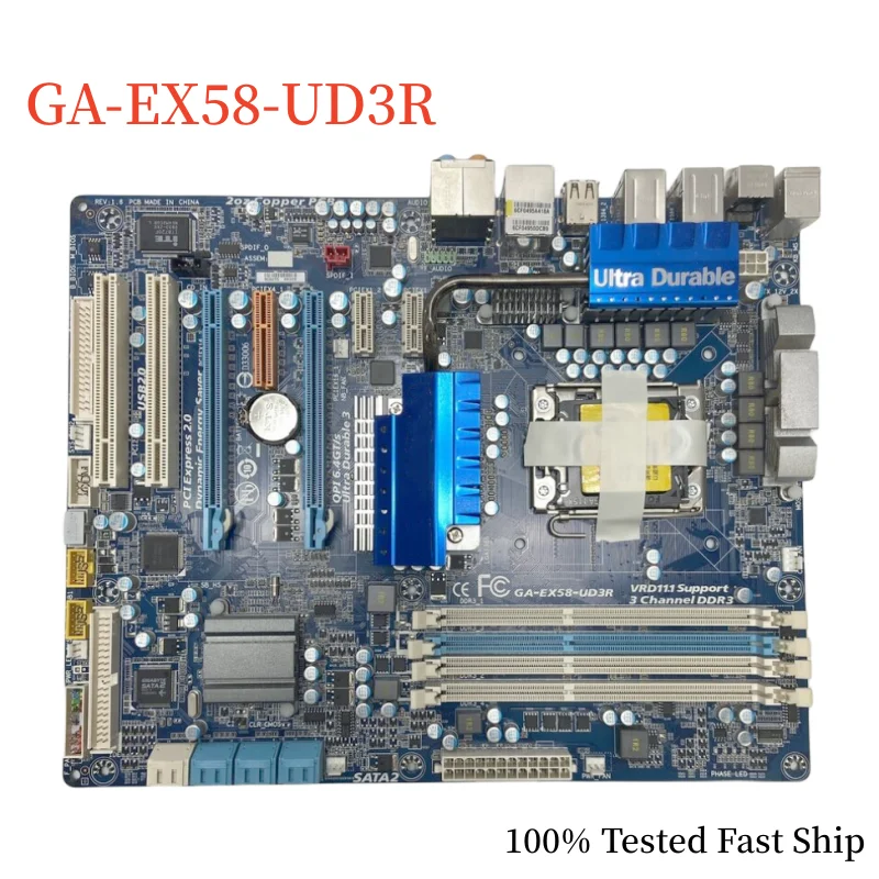 

Материнская плата для GIGABYTE GA-EX58-UD3R X58 LGA 1366 DDR3 ATX, системная плата 100% протестирована, быстрая доставка