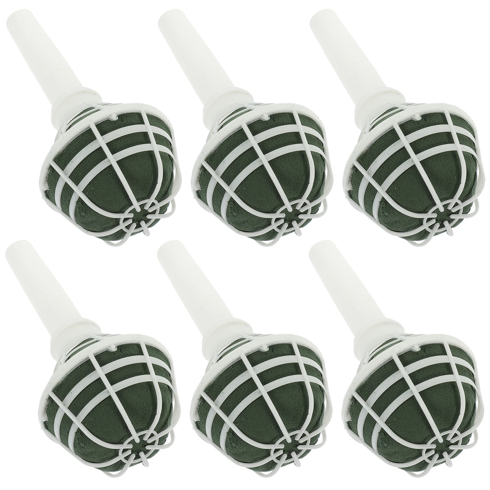 

6pcs 6 Packs Bridal Bouquet Decorative Flower Mud Holder for Wedding Ceremony Artificial Flowers Hand DIY Plastic Flower Pot