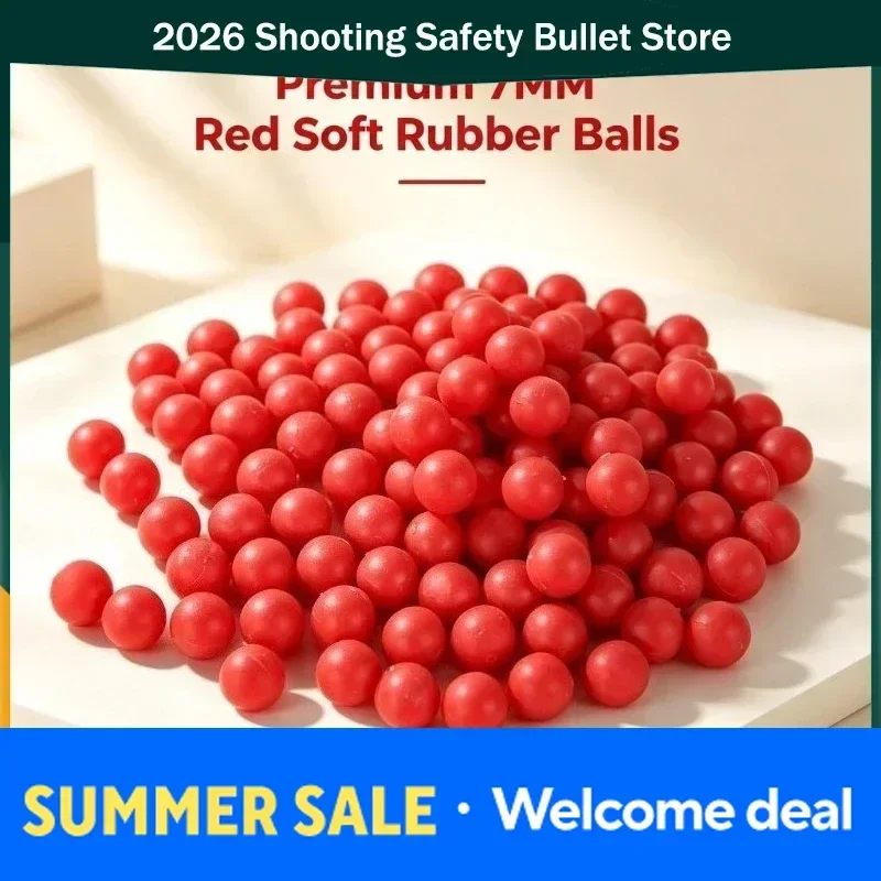 2026 For 7MM Red Lightweight Soft Pellets 500PCS/Bag Smooth Soft Outdoor Toy Consumables 1Bag/2Bag/3Bag/5Bag/10Bag