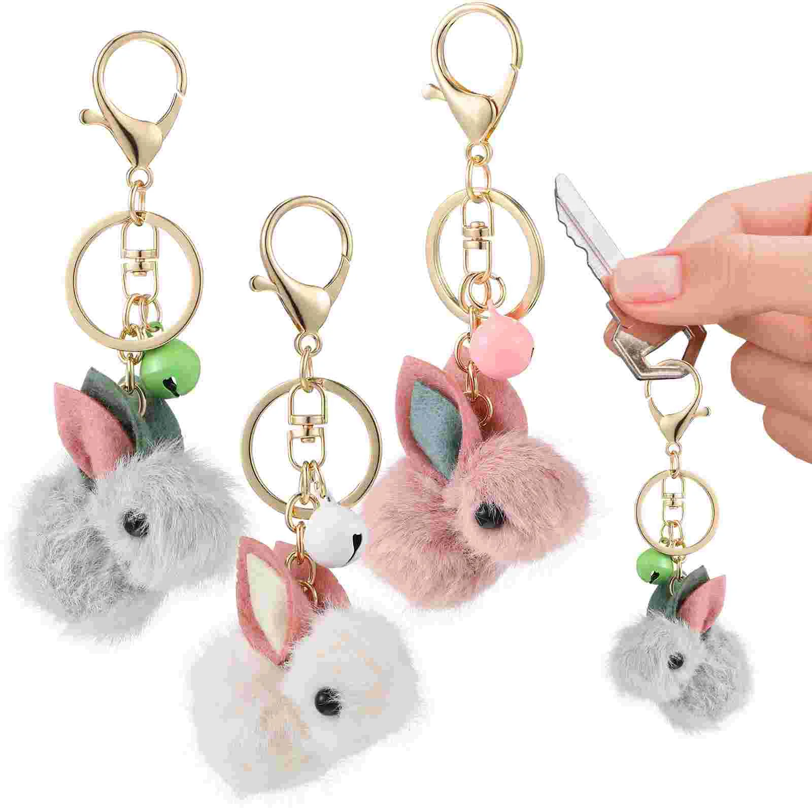 3 Pcs Keychains for Women Wool Felt Bulk Ornaments Car Keys Decorations Hanging Miss