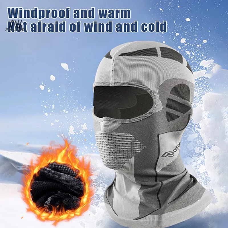 Men Women Cold-Proof Thermal Scarf Winter Ski Hat Balaclava Full Face Mask Ski Cycling Hunting Head Neck Cover Helmet Liner Cap