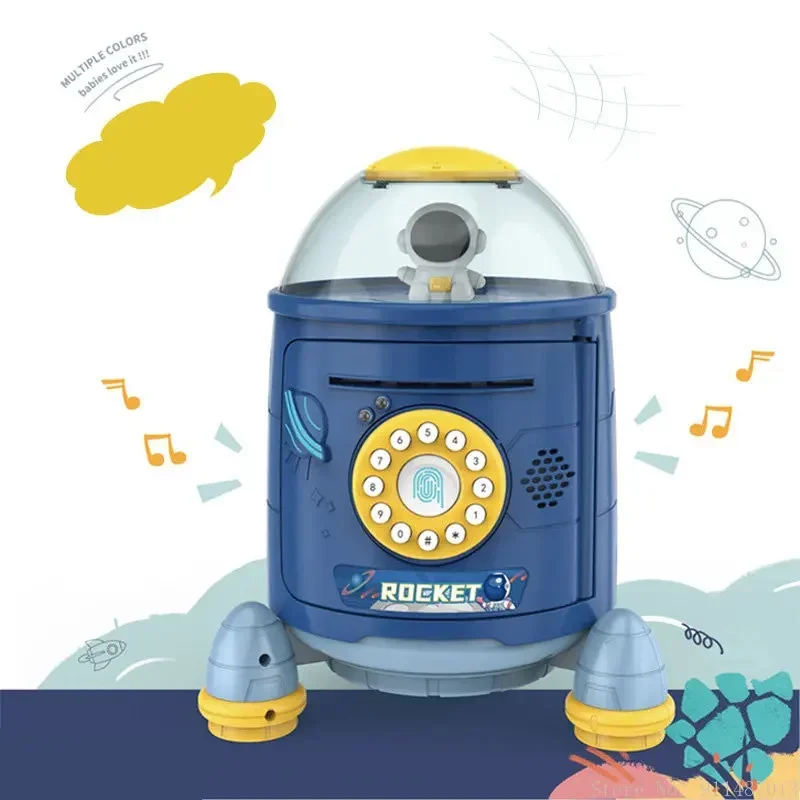 Creative bazooka Shape Piggy Bank, Children Adult Gift Toy Home Decoration Fingerprint Password Automatic Money Boxes, 1Pc