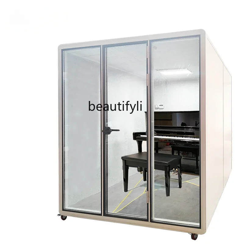 

Piano soundproof room Home singing Instrumental music tutoring room Drum mobile glass room