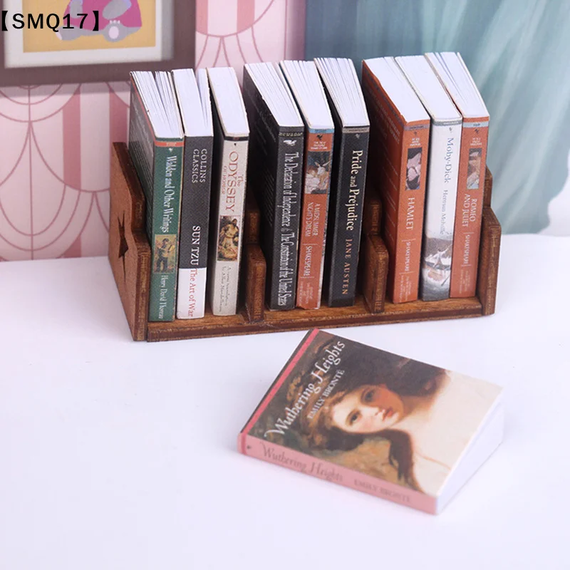 10Pcs Simulation Book Decoration 1/12 Doll House Doll House Miniature Books Study Room Decoration Children's Toys【SMQ】
