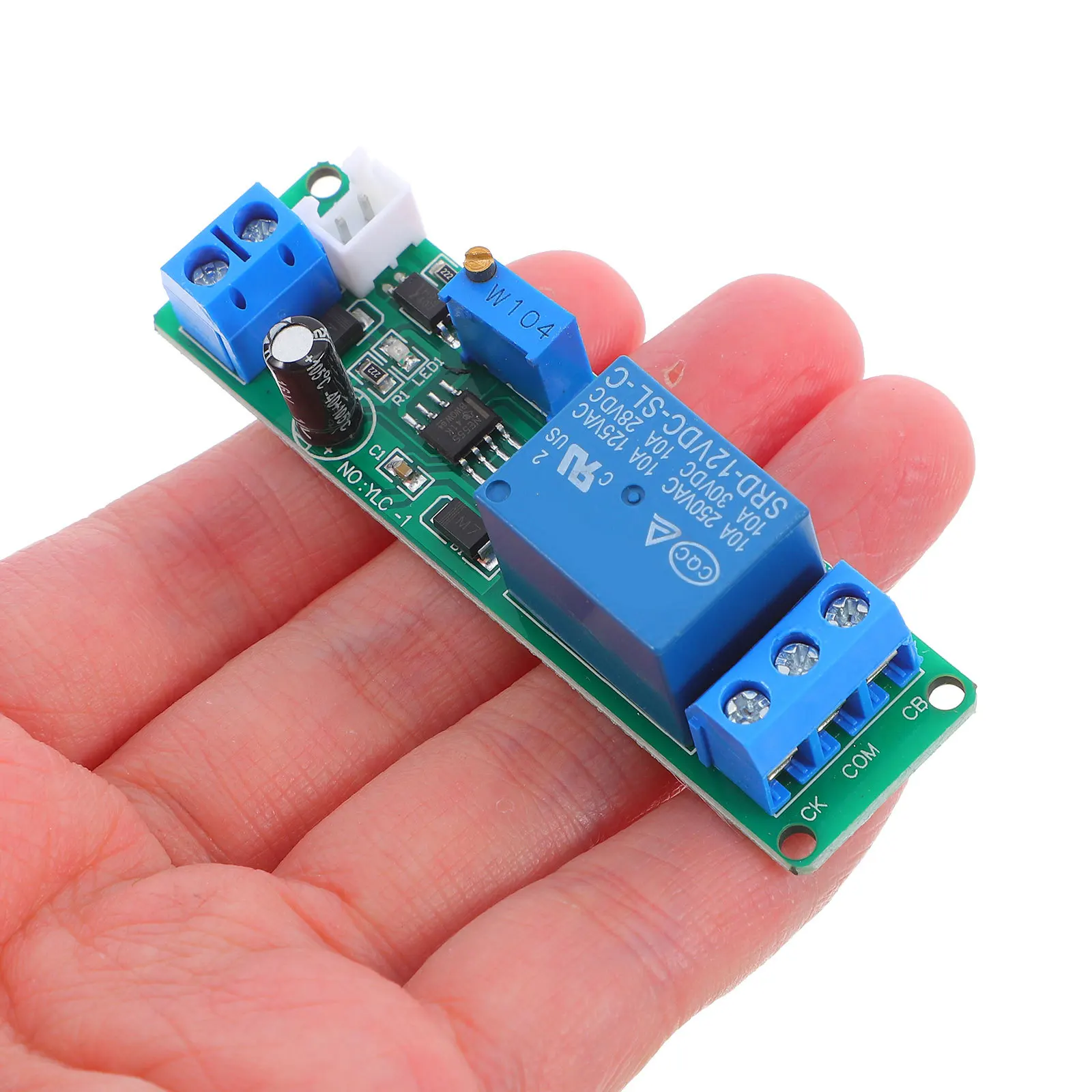 

Релейный модуль с регулируемой задержкой времени, внешняя кнопка, триггер, стабильное переключение цепи для домашнего офиса, заводское использование, релейный переключатель