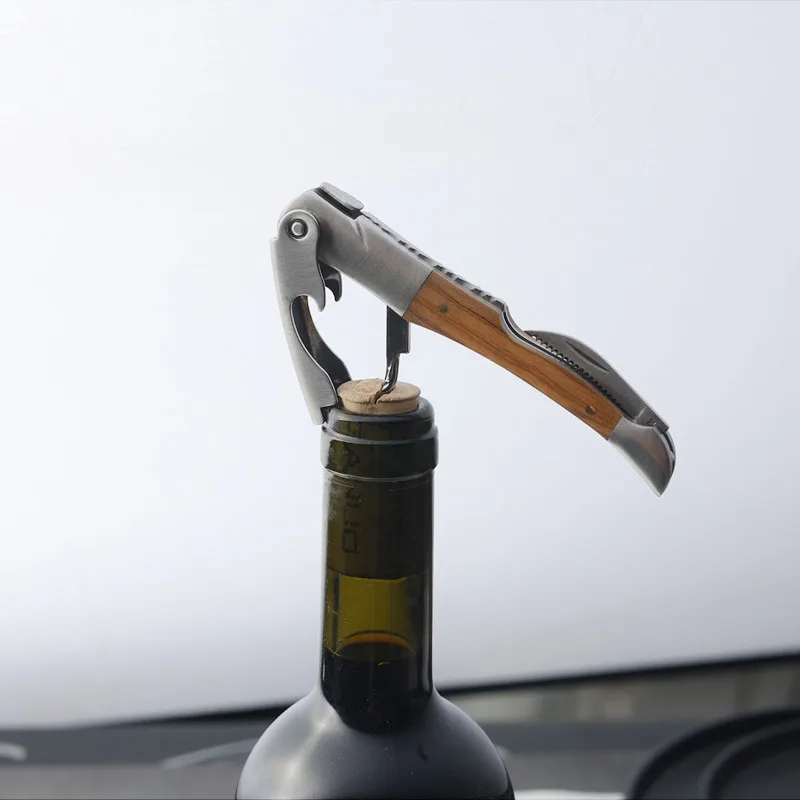 Laguiole Professional Wine Bottle Openers Waiter Can Corkscrew Sommelier knife Foil Cutter Olive wood handle in Wood Gift Box