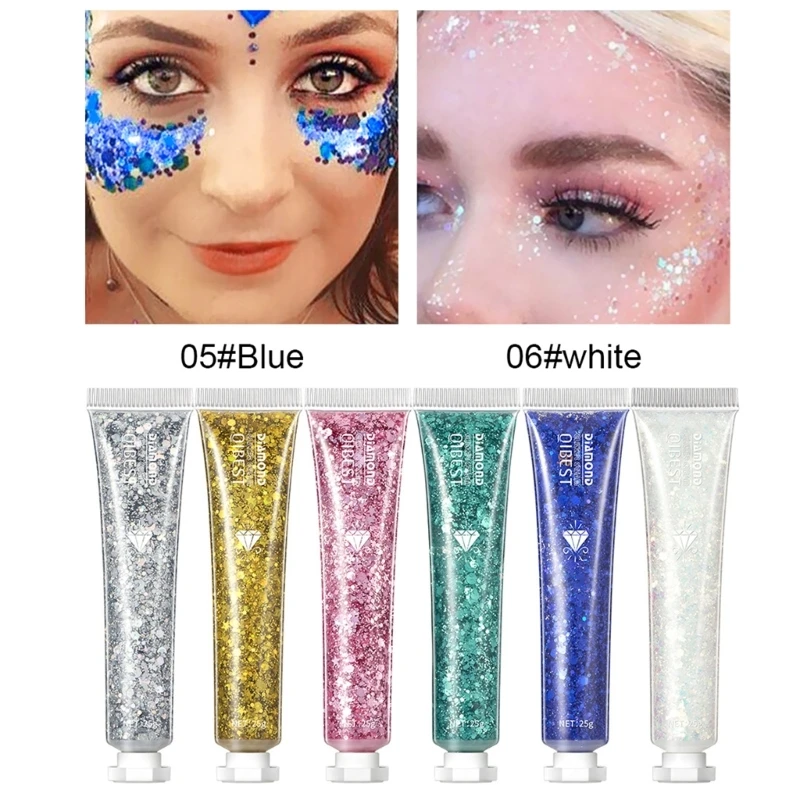 Glitter Cream Eye Hair Body Face Glittering Gel Art Sequins Cream Festival Decoration Party DIY Phone for Case Dropship