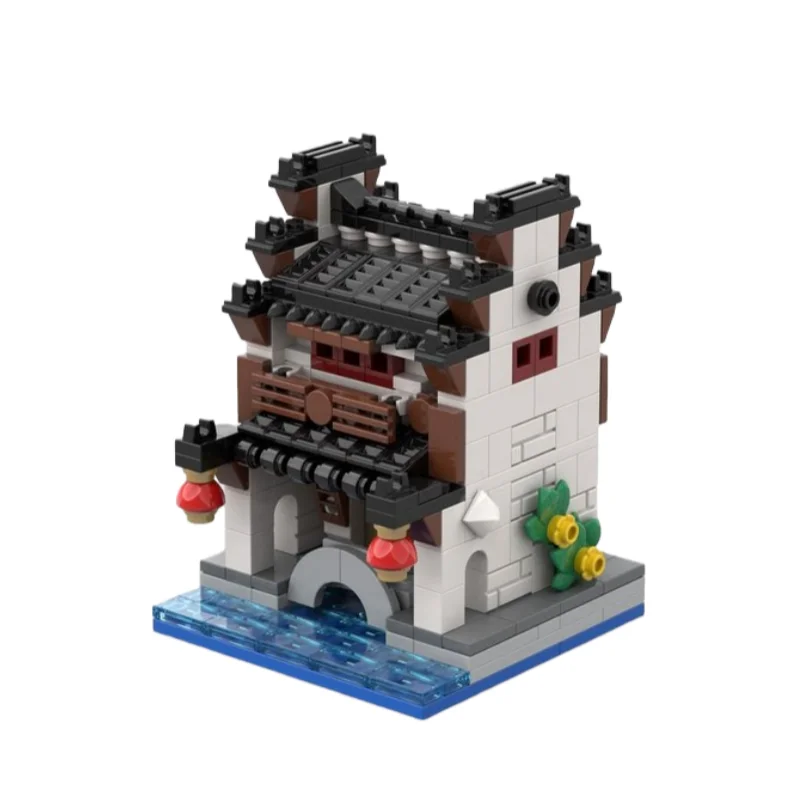 Modello creativo di cabina modulare MOC - set di giocattoli per blocchi di piccole particelle con 340 pezzi - adatto a tutti gli appassionati da asse