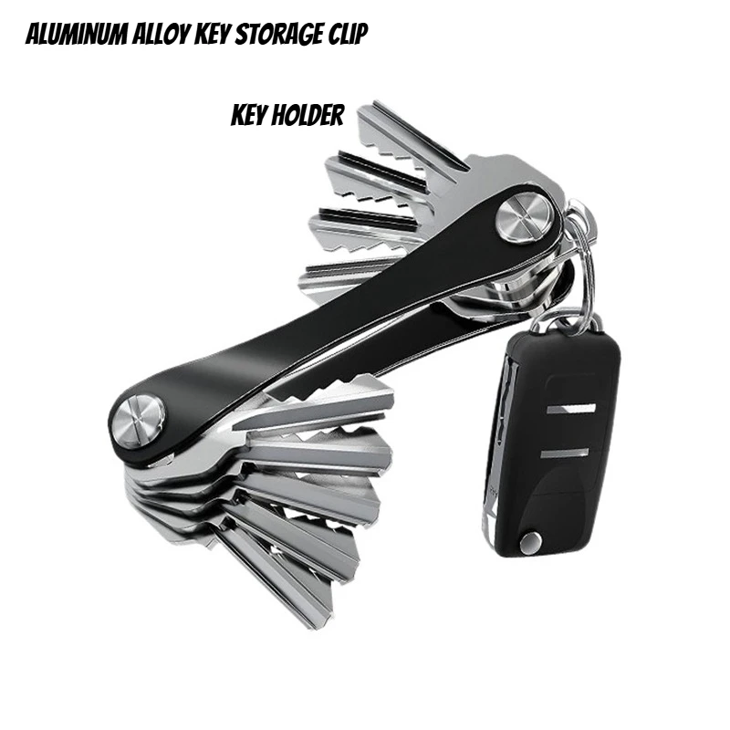 Aluminum Alloy Key Organizer Key Holder Compact Keychain Portable Keys Storage Case Outdoor EDC Key Holder Keychain