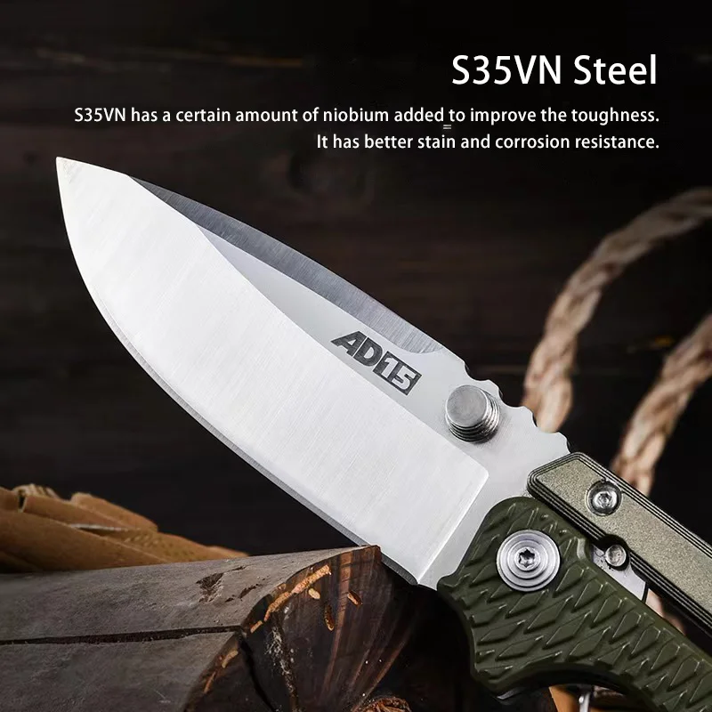 AD15 Pocket Folding Knife G10 Aluminum Or Titanium Handle Outdoor Camping Hunting Fishing Survival Tactical Fruit Utility Tools