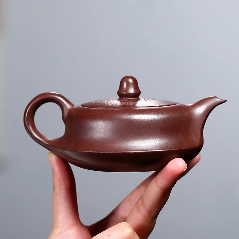 190cc Yixing Handmade Purple Clay Pot Original Mine Purple Eggplant Tea Pot Kung Fu Tea Set Chinese Tea Pot