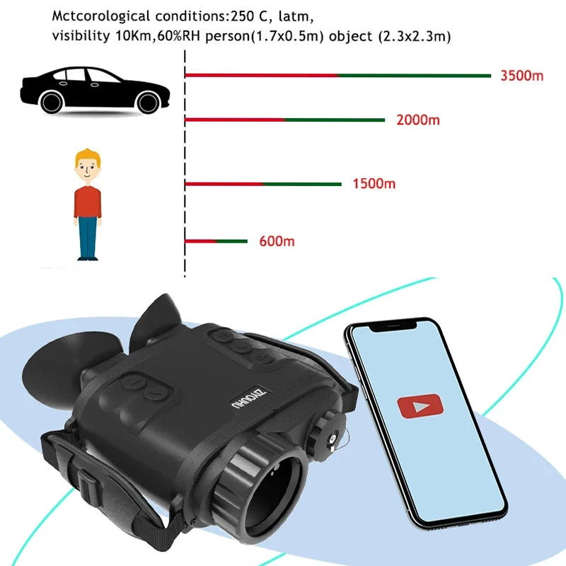

Digital Night Vision Binoculars Camera WIFI Hotspot Tracking Outdoor Hunitng Infared Night Vision 5 Crosshair Hunting Device