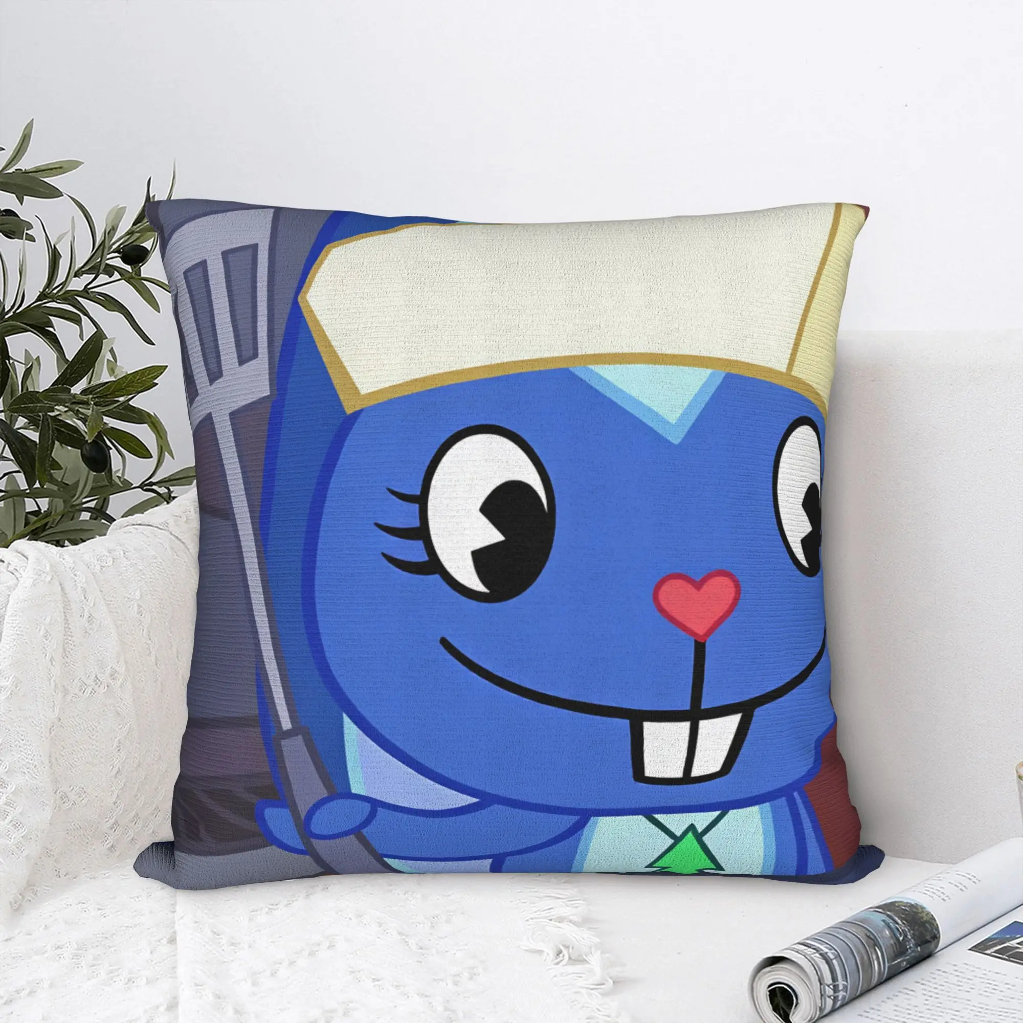 Cartoon H-Happy Tree F-Friends Pillow Case  Print Pillow Cover For Sofa Car Home Decor Novelty Cushion Cover