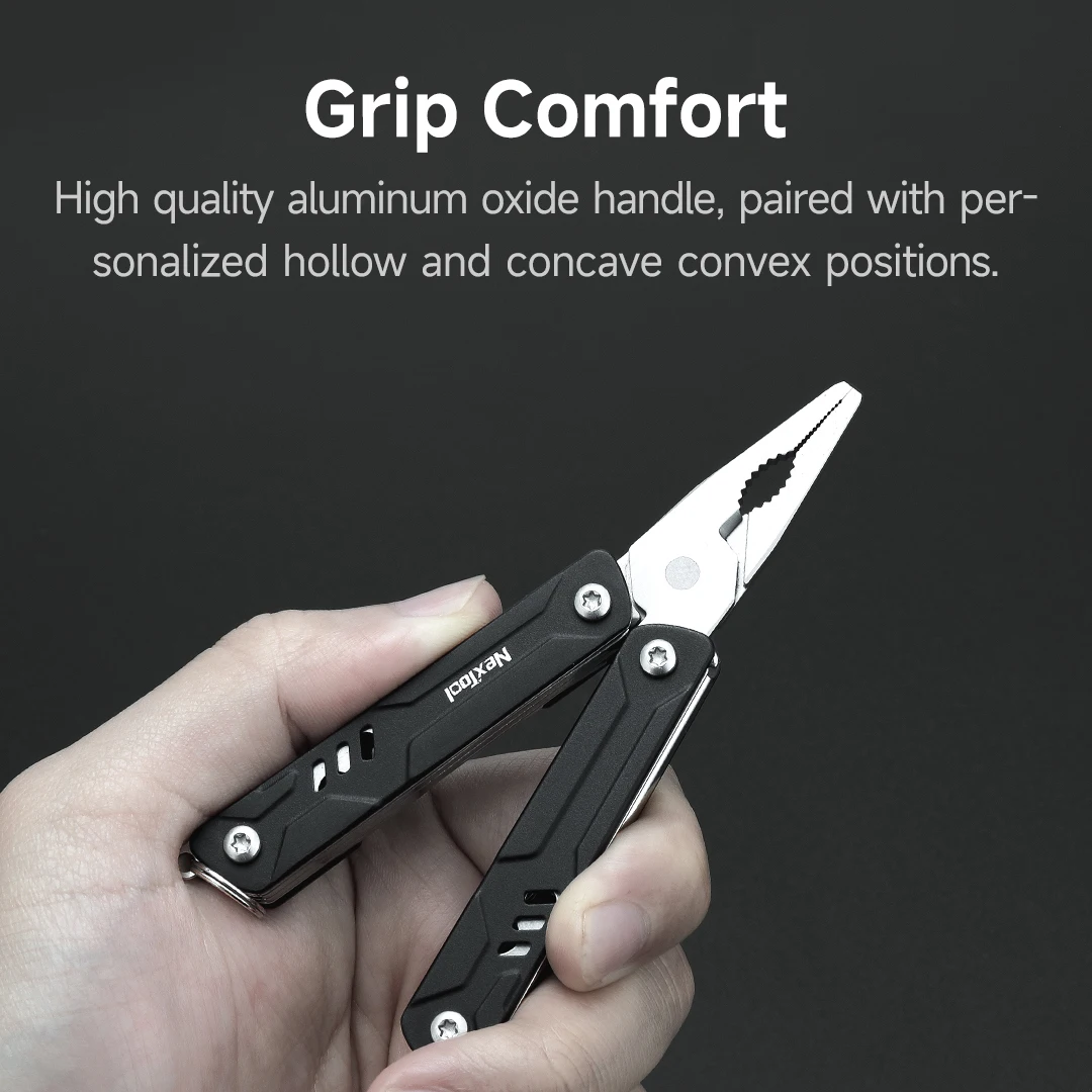 Imagem -04 - Nextool-mini Alicate de Marinheiro Lite 10 em Dobrável Multitool Tesoura Portátil Edc Multi Ferramentas sem Lâmina para Viagem ao ar Livre